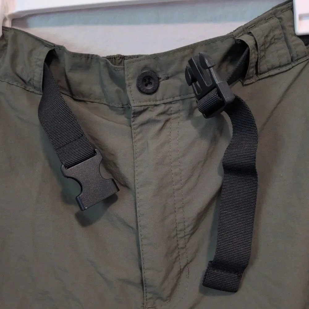 Magellan Outdoors Mens M Army Green Waterproof Convertible Pant Shorts